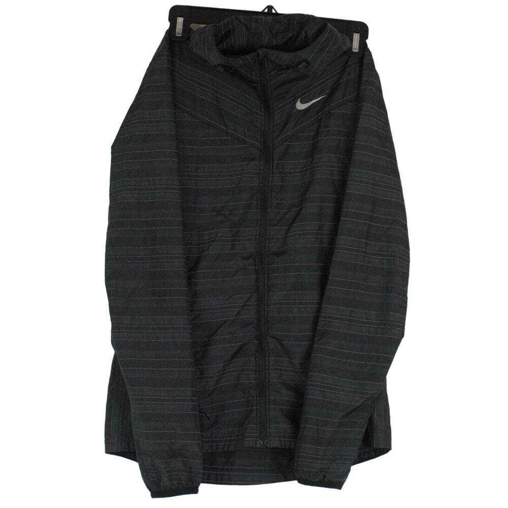 Nike 3m Reflective Stripes Hooded Windbreaker Jacket Womens XS wind runner